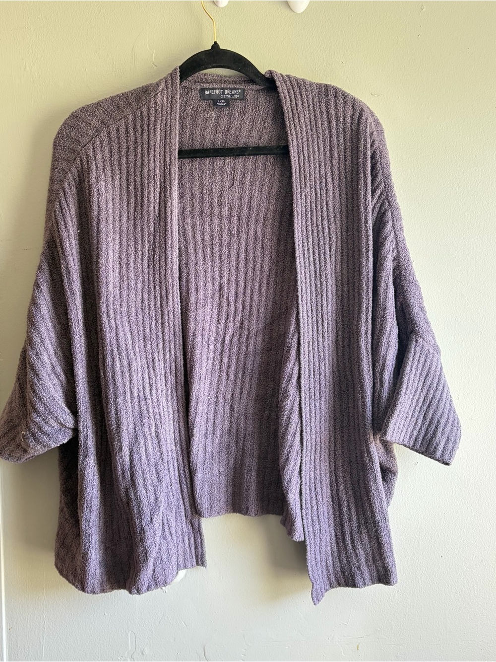 Barefoot Dreams CozyChic Lite Ribbed Shrug Cardigan - Large XL